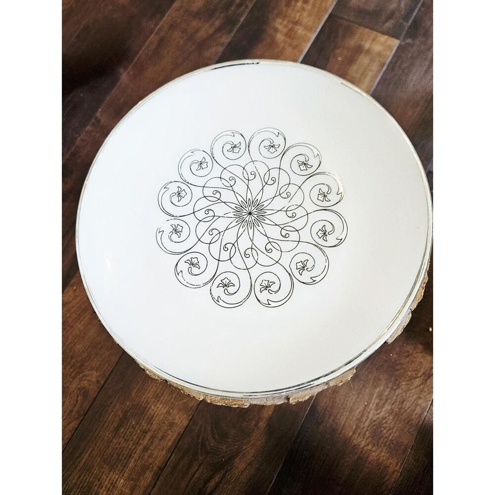 Set of 3 Vintage Anchor Hocking Fire King Suburbia Vienna Lace Salad Plates